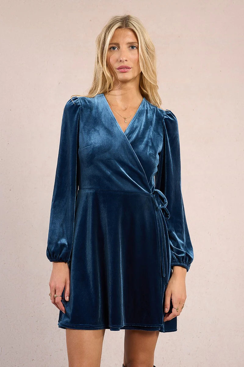 Velvet Wrap Dress
