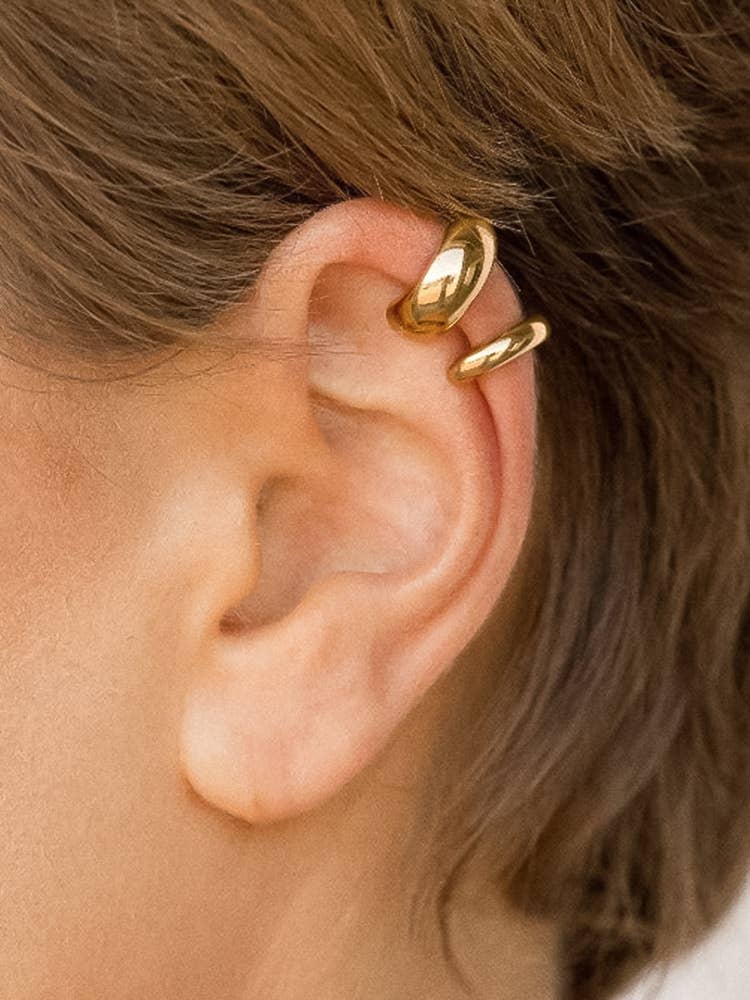 Enzo 18K Gold Non-Tarnish Small Ear Cuff