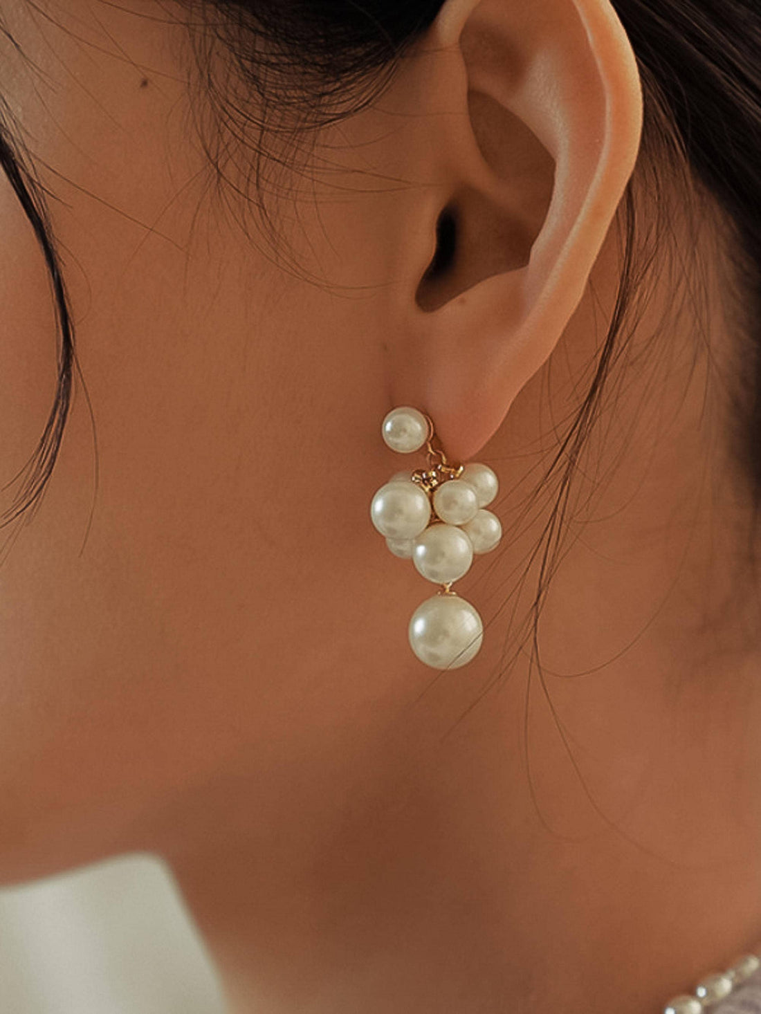 Lou 18K Gold Dressy Pearl Drop Earring