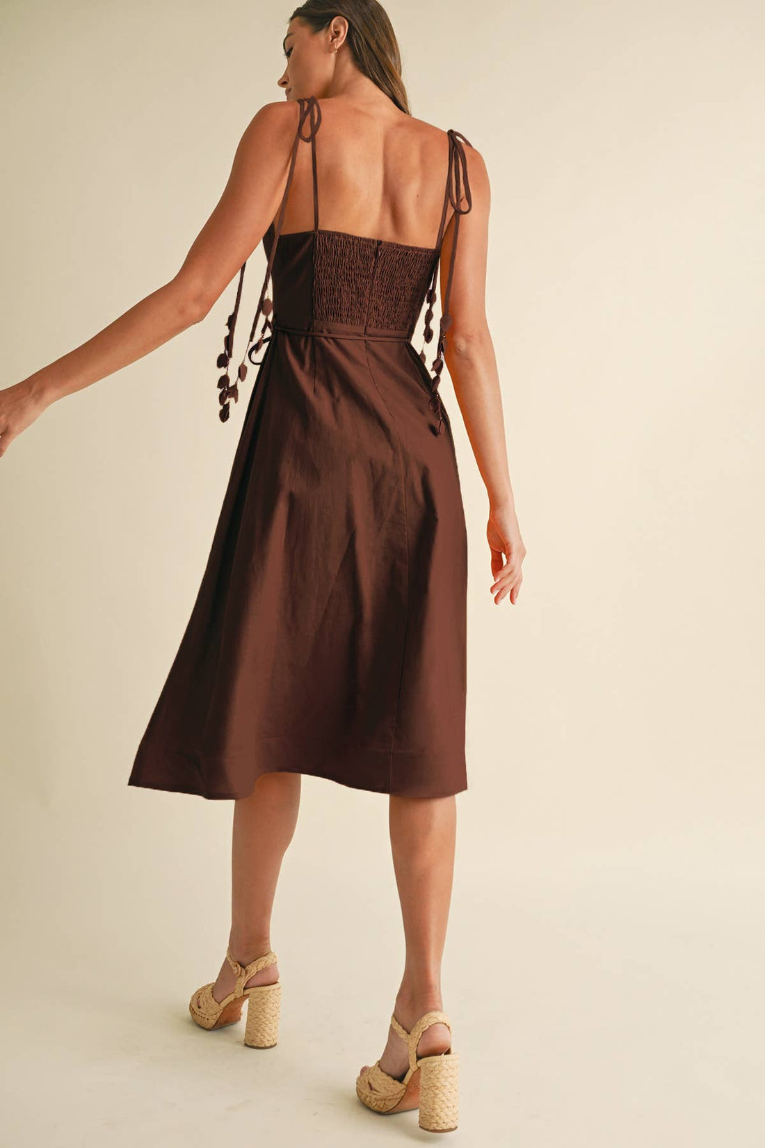 Linen Corset Midi Dress