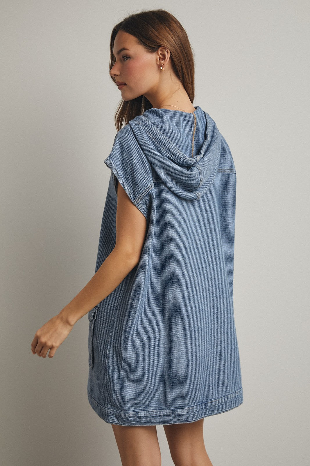 Hooded Denim Dress