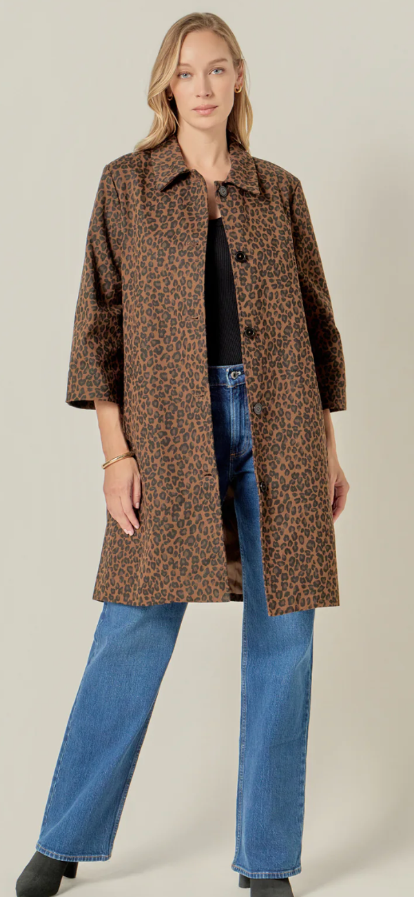 Animal Print Trench